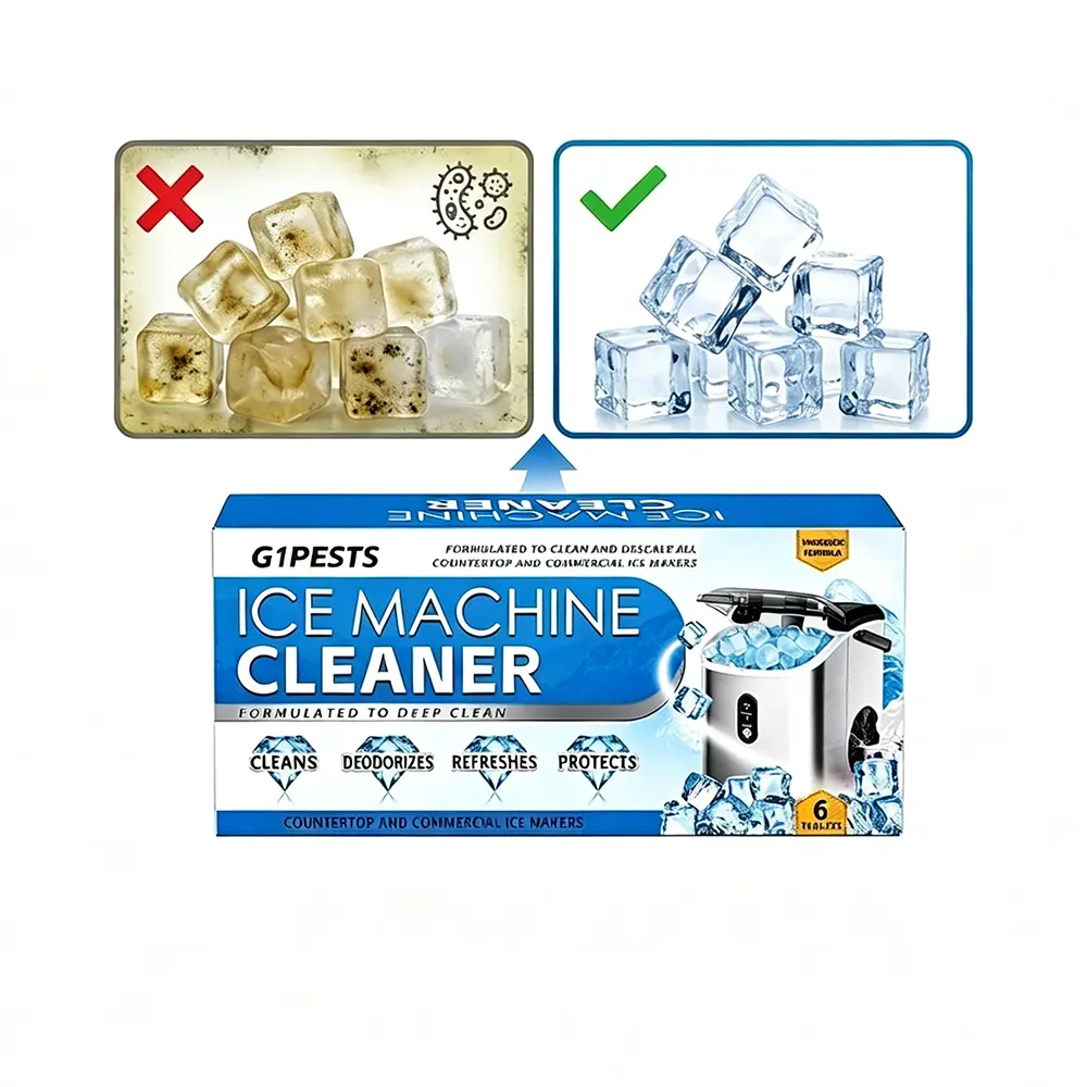 Ice Machine Cleaner & Descaler Tablets - Nickel-Safe Scale Remover, Deep Clean Formula Formulated to Clean Countertop & Nugget Ice Makers, Stainless Steel Grill & Cookware Scrubber