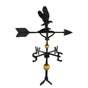 Montague Metal Products  300 Series 32 In. Deluxe Black Eagle Weathervane
