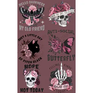 HELLO DARKNESS MY OLD FRIEND PREMADE GANGSHEET  - 22X36  DTF TRANSFERS - DIRECT TO FILM