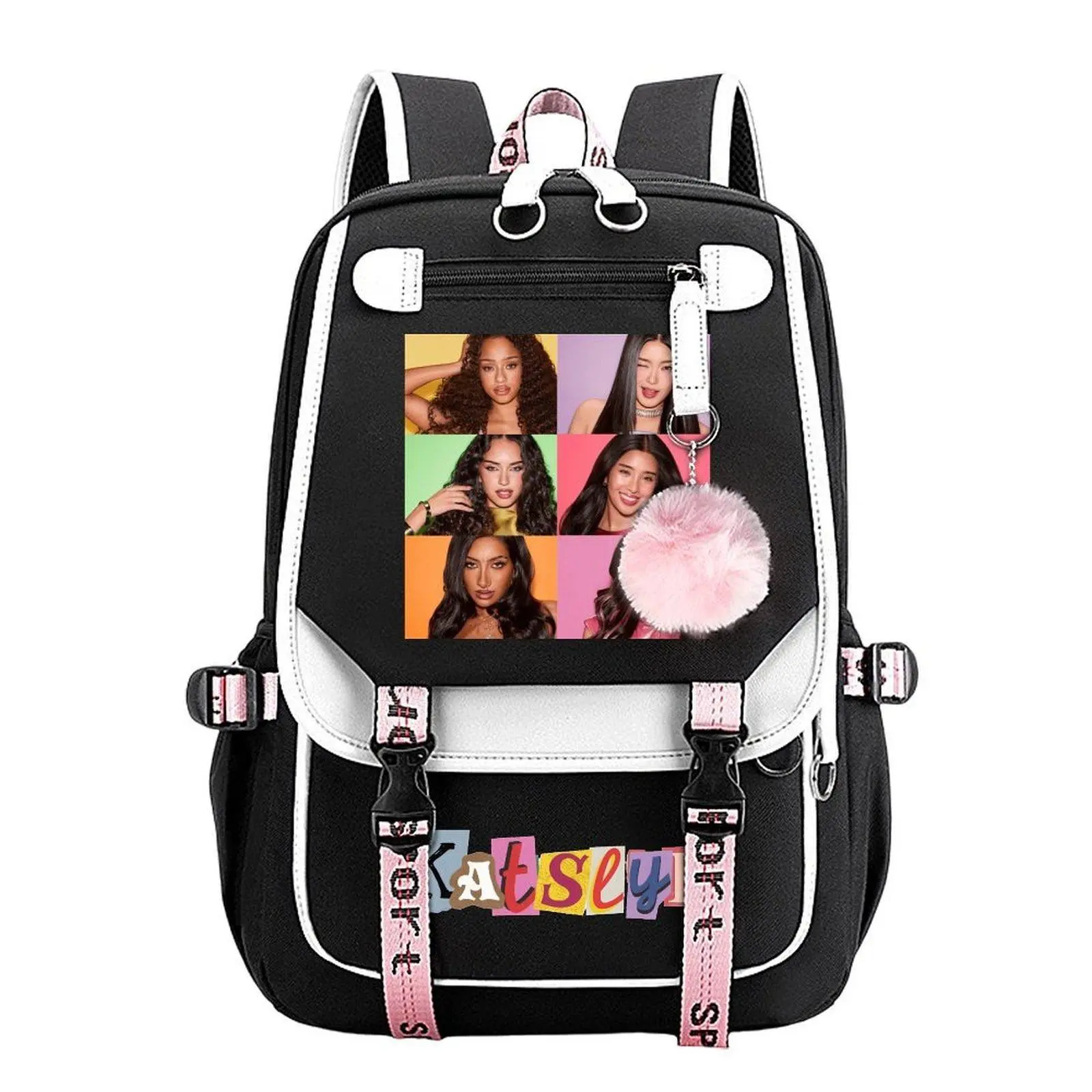KATSEYE Tendy Youth School Backpack for Teens Girls Boys, Large Capacity Laptop Bookbag, Back to School Supplies Birthday Gift for Students