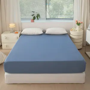 1pc Pure Cotton Bed Sheet, Soft and Smooth Touch, Clean and Neat, Skin-Friendly, Suitable for Naked Sleep, Full Cotton Material, Mattress Cover