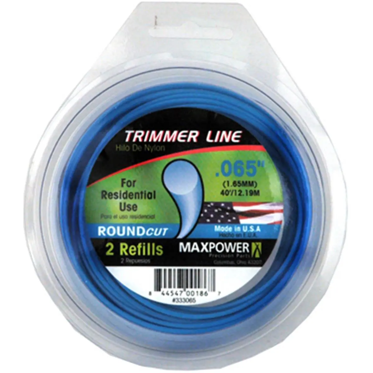 212 MAIN Maxpower 333080 50 ft. Trimmer Line, Green, Sturdy Nylon