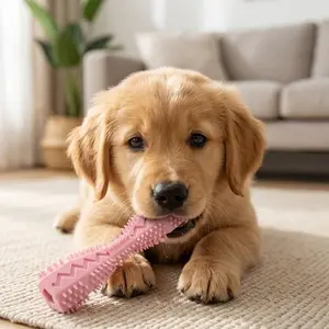 Soft Rubber Dog Toothbrush Stick, Durable Chew Toy for Teeth Cleaning, Pet Gums Massage Grinder, Functional Dog Supplies