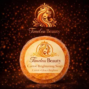 Timeless Beauty Carrot Brightening Soap for Luminous Radiant Skin Hydrate Smooth Glow 4oz/240ml Papaya Infused