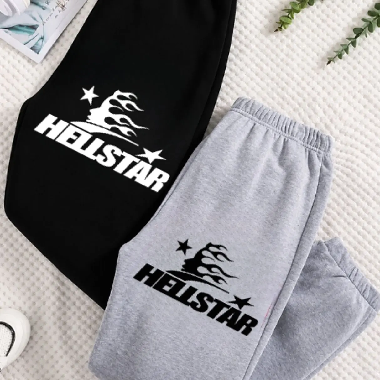 Sweatpants 1 Hellstar Graphic Sweatpants, Unisex Oversized Joggers, Soft Cotton Blend Fleece, Relaxed Fit, Streetwear Fashion, Comfortable Lounge Pants for Everyday Wear, Gift For Him, Gift For Her, Gym and Travel, Trending 2026 W