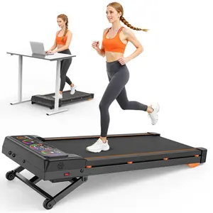 Trisomy-D1 Walking Pad Treadmill with 15% 12-Level Auto Incline, 450 lbs Capacity UI Screen, Trisomy 3.5HP Quiet Under Desk Treadmill with Speaker & Remote, Compact Treadmills for Home Hiking