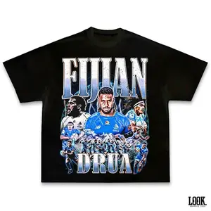 Fijian Dura Graphic Tee, Y2K Rap Streetwear T-Shirt, Unisex Crew Neck Tee, Vintage Hip-Hop Graphic, Sports Style, Casual Cotton Fit