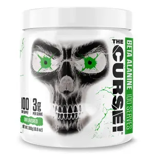 JNX SPORTS The Curse! Beta Alanine Powder - Unflavored, 100 Servings, 3g per Serving, GMP Compliant, Non-GMO, Made in The USA, Dietary Friendly