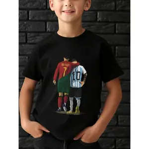 CR7 Men's Casual Short Sleeve T-Shirt - Soft and breathable fabric, machine washable, four-season comfort, everyday wear, stylish casual wear, durable material, printed shirt