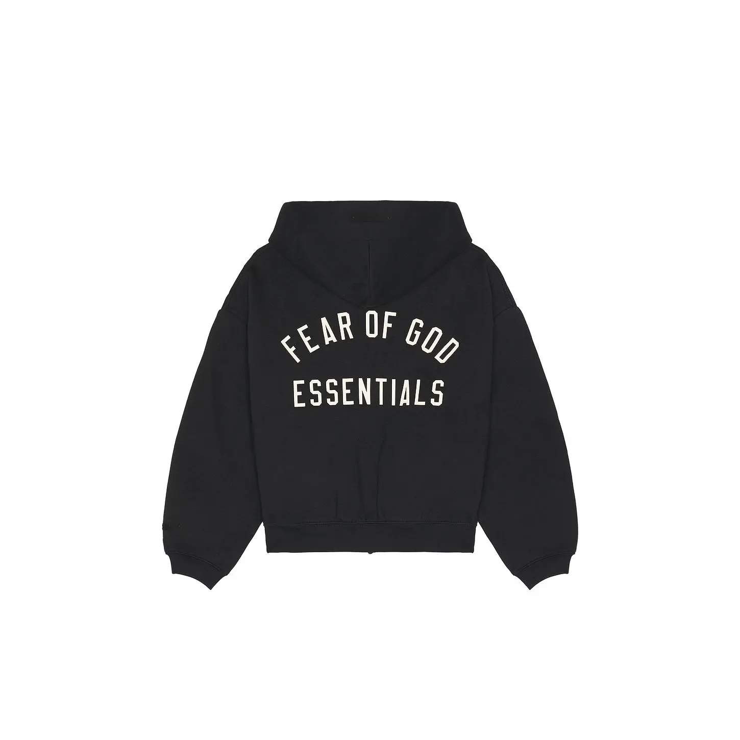 Fear of God ESSENTIALS Kids Classic Full Zip Hoodie in Vintage Black