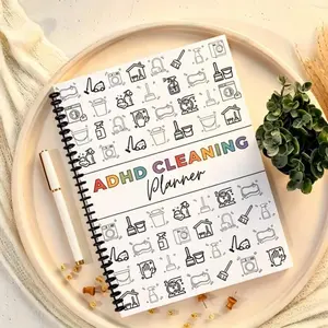 Home Office Dorm Cleaning Plan, Adhd Friendly Daily Weekly Checklist Organizer, Basic Productivity and Cleaning Tracker Notebook