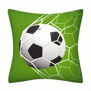 2026 World Cup Soccer Pattern Short Plush Pillow Cover, 1 Piece 18×18 Inches with Zipper Closure. Ideal for Cars, Hotels, Bars and Living Rooms for Football Fans to Watch Matches. Soccer-themed Sofa Cushion & Throw Pillow Cover (Filler Not Included).
