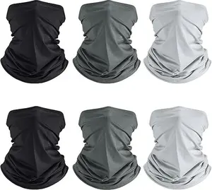 6-Pack Cooling Neck Gaiter for Men & Women – UV Protection Breathable Face Cover Scarf Bandana, Lightweight Stretch Sun Shield for Fishing, Cycling, Hiking & Outdoor Sports