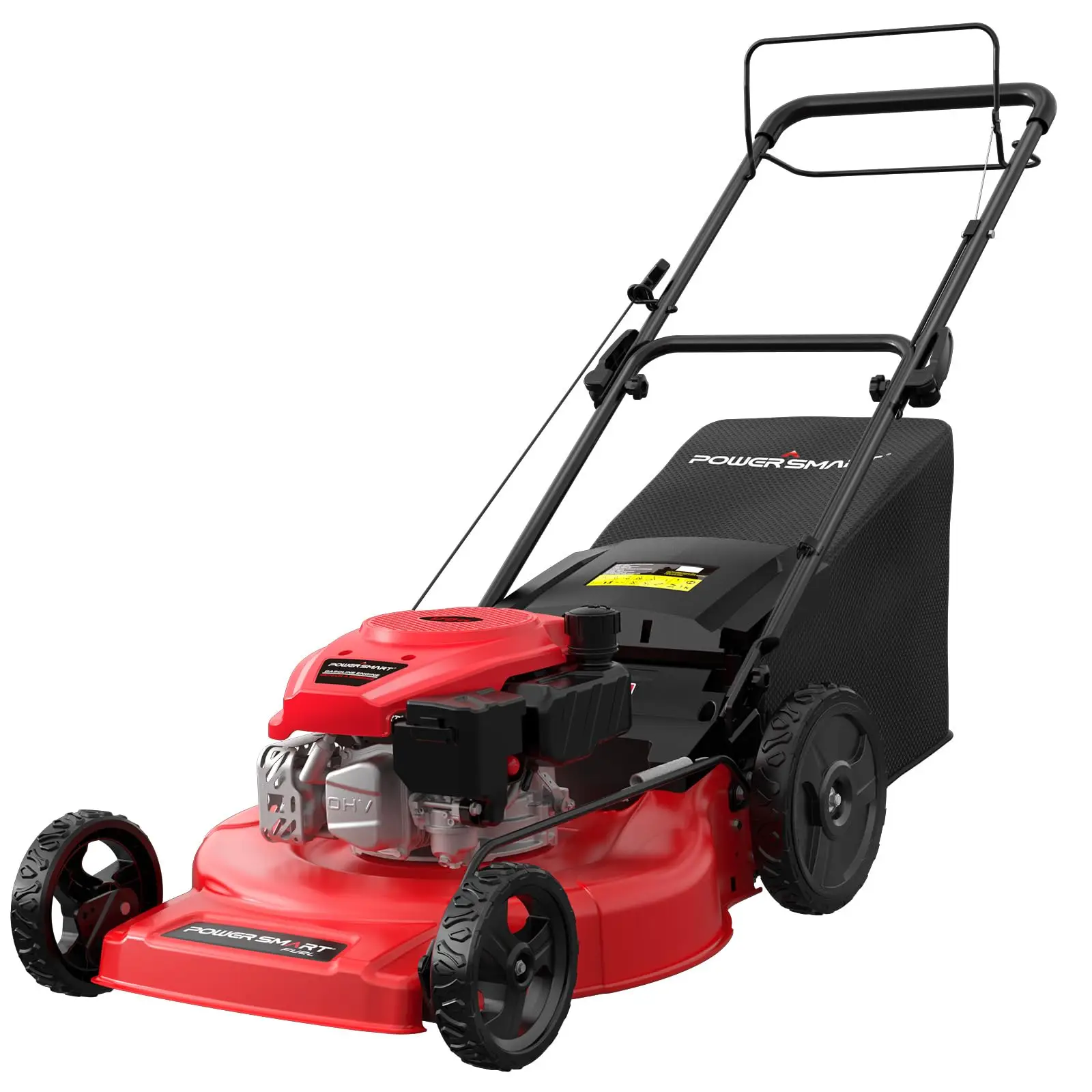 PowerSmart Self Propelled Gas Lawn Mower, 22 in. with 170cc OHV Engine, 2-in-1 Rear-Wheel Drive High Wheels, Red(V8622S1),reel mower, fly mower, rc mo