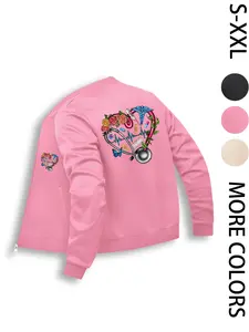 Medical Jacket, Women's Long-Sleeve Zip-Up Outer Jacket, Casual Daily Wear Top, Comfortable & Stylish Design, Suitable for Layering & Daily Use, Comfortable & Durable Design, Ideal Gift