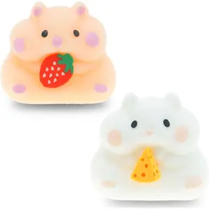 2pcs Taba Squishy Handmade Hamster Squeeze Toys, Stress Relief Squishies for Kids Party Favors,Fidget Toys Suitable Adults Kids,Ultra-Soft Decompression Venting Toys