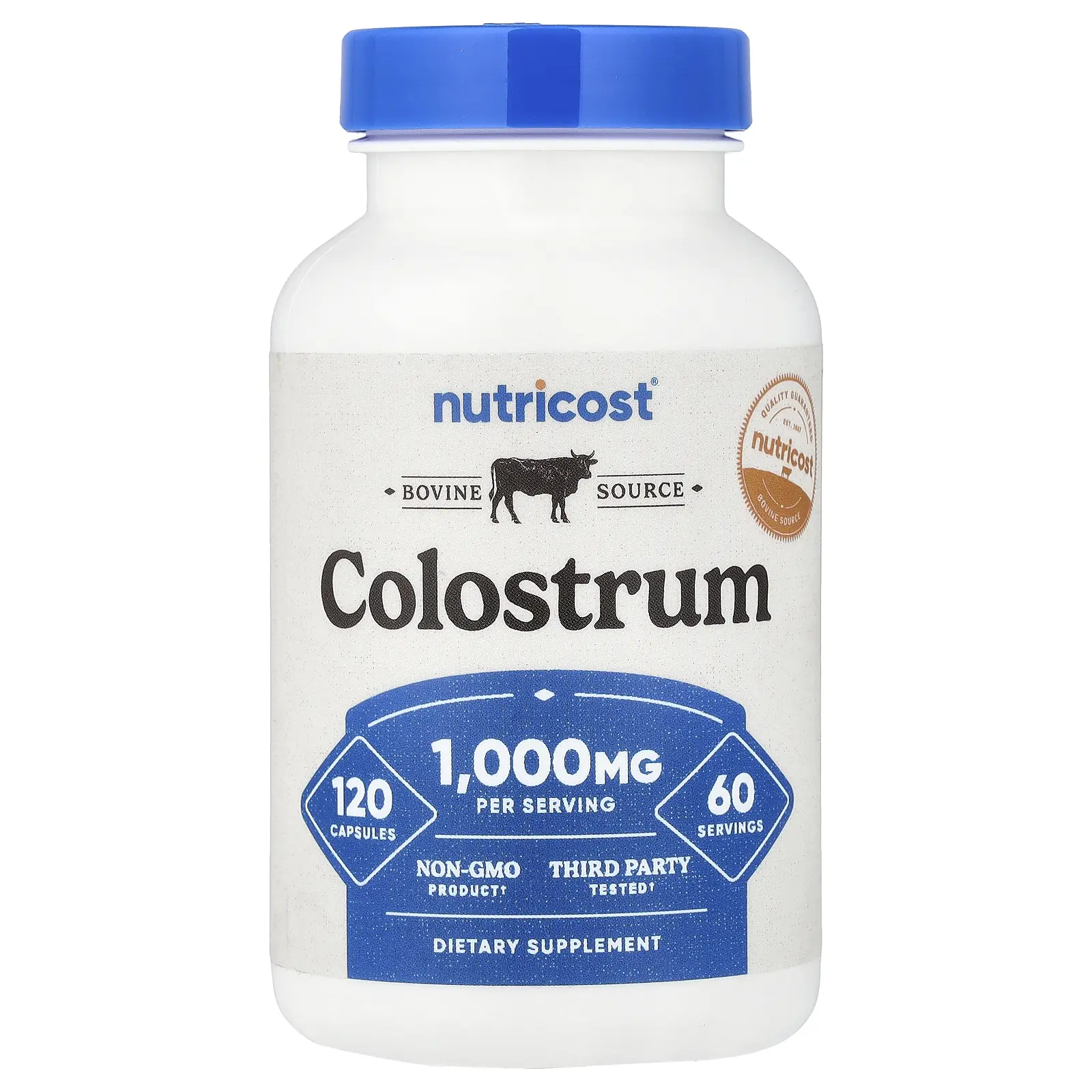 Nutricost Colostrum, 120 Capsules (500 mg per Capsule)