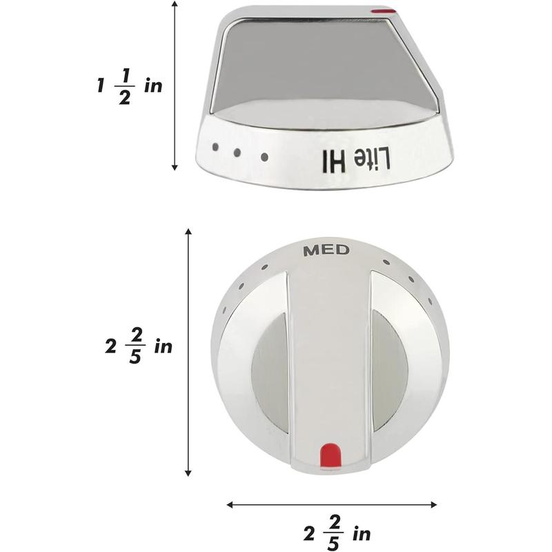 5 Pk DG64-00473A Top Burner Control Knob Replacement for Samsung Gas Range Oven