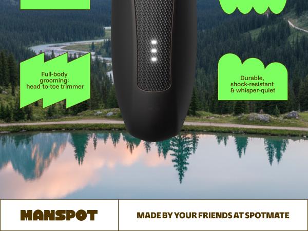 Manspot 4 in 1 Electric Bodyand Hair Shaver - Groin Hair Trimmer, Ball Trimmer for Men with Replaceable Ceramic Blade Heads, USB Recharge, 90 Minutes Shaving,Waterproof, Safe & Gentle Trimming, Quick Gifts