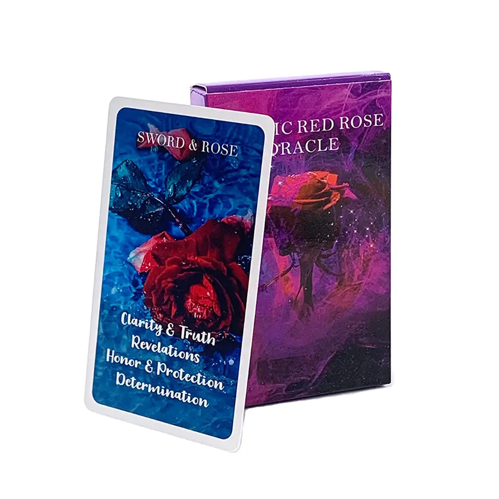 Spiritual Oracle Deck, Tarot Card Decks, Premium Cards, Tarot Card Game, Rose, Emotional Healing & Self-Discovery, Perfect for Easter, Valentine's Day, Christmas, Birthday Gifts, Cards Games Deck