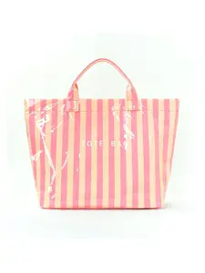 Striped Handbag High-Value Lightweight Commuter Tote Bag Large Capacity Portable Travel Shoulder Bag Casual All-Season Beach Bag Casual Shopping Bag