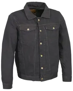 Milwaukee Leather Men's Performance Traditional Denim Jacket 3X And 4X - Blk