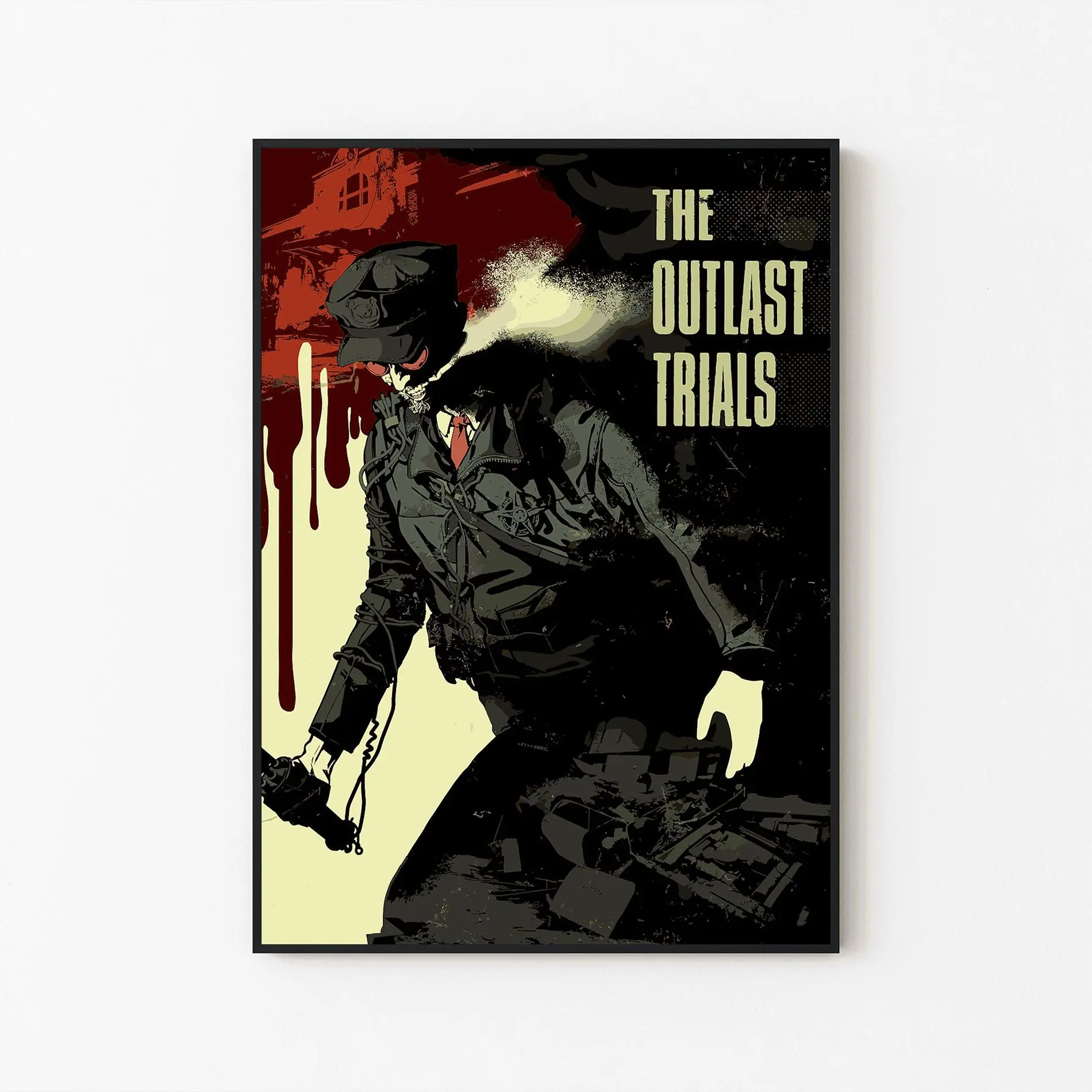 [New Gaming Decor - Sale Up To 40%] [Unframe] The Outlast Trials Game Poster, Survival Horror Co-Op Wall Art, Intense Asylum Artwork, Gamer Room Decor, Horror Game Fan Gift