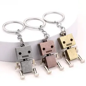 2026 New Arrival 3-Piece Articulated Metal Robot Keychains - Retro-Industrial Style, Fully Posable Limbs, Multi-Use as Bag Charms, Creative Gifts for Sports & Outdoor Enthusiasts