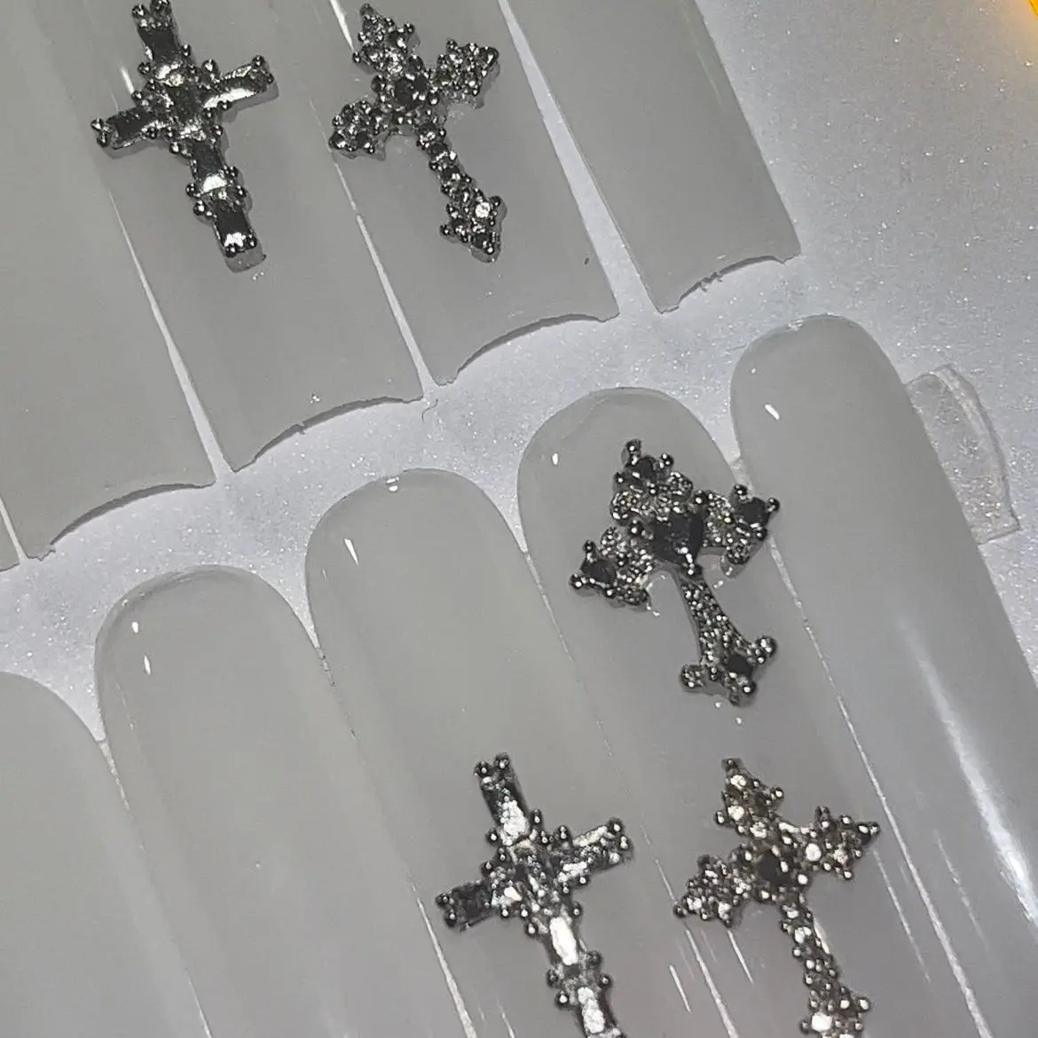 Milky White Trending Press on Nails Nail Art longlasting pressonnails