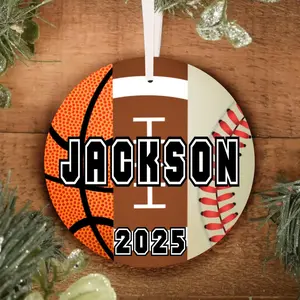 Basketball Football Baseball Split Wrapping Paper Christmas, Personalized Sports Player Gift Wrap, Unique Holiday Gift Wrap for Boys