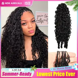 ISEE HAIR Burmese Curly Crochet Braid Hair Extensions Miracle Knots Human Hair Extensions Knotless Pre-Separated 50g/Pack Vacation Hair #Summervibe#ISEECrochetNewArrivals