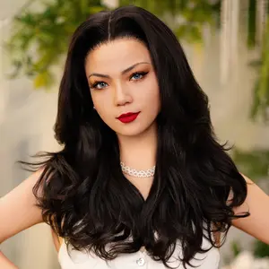 [Luxury Queen Series] FF WIG Body wave Layered Cut Raw Human Hair Glueless Wig 20 Inches 9*6 Pre-Cut HD Lace 250% Density Natural Black Wear Go Wig with special drawstring