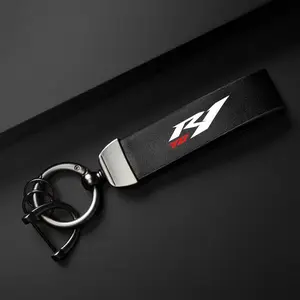 PU Leather Motorcycle Keychain Holder for Yamaha YZF R1 YZF-R1 YZFR1 R1s, Durable Key Ring for Motorbike Owners, Stylish Accessory for Bike Enthusiasts, Keychain Wristlet Strap, Keychain Attachment