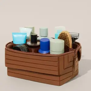 Foldable Waterproof Toiletry Bag – Huge Capacity (8.5x7.5x5.9 Inches)| No More Messy Travel Cosmetics!Lightweight 1.1lbs, Durable & Spill-Proof