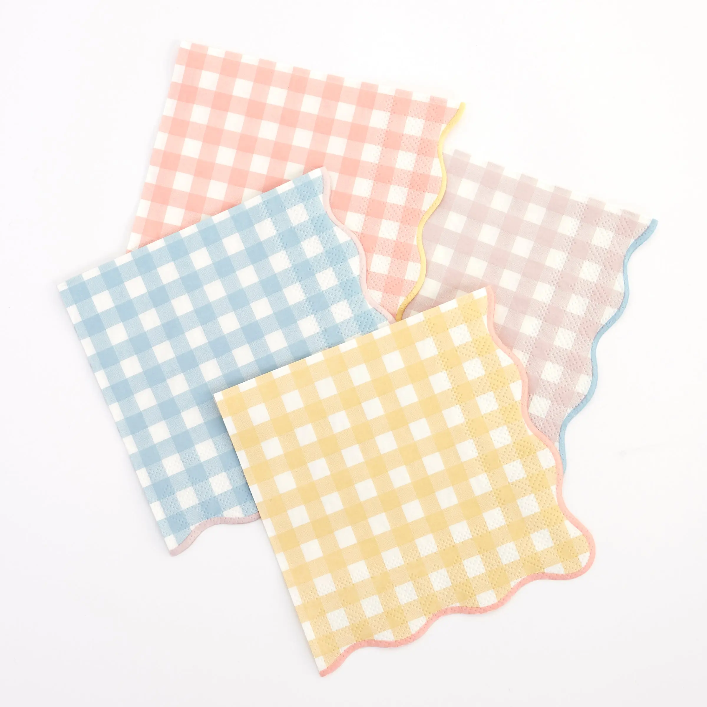 Gingham Large Paper Napkins (x 20)