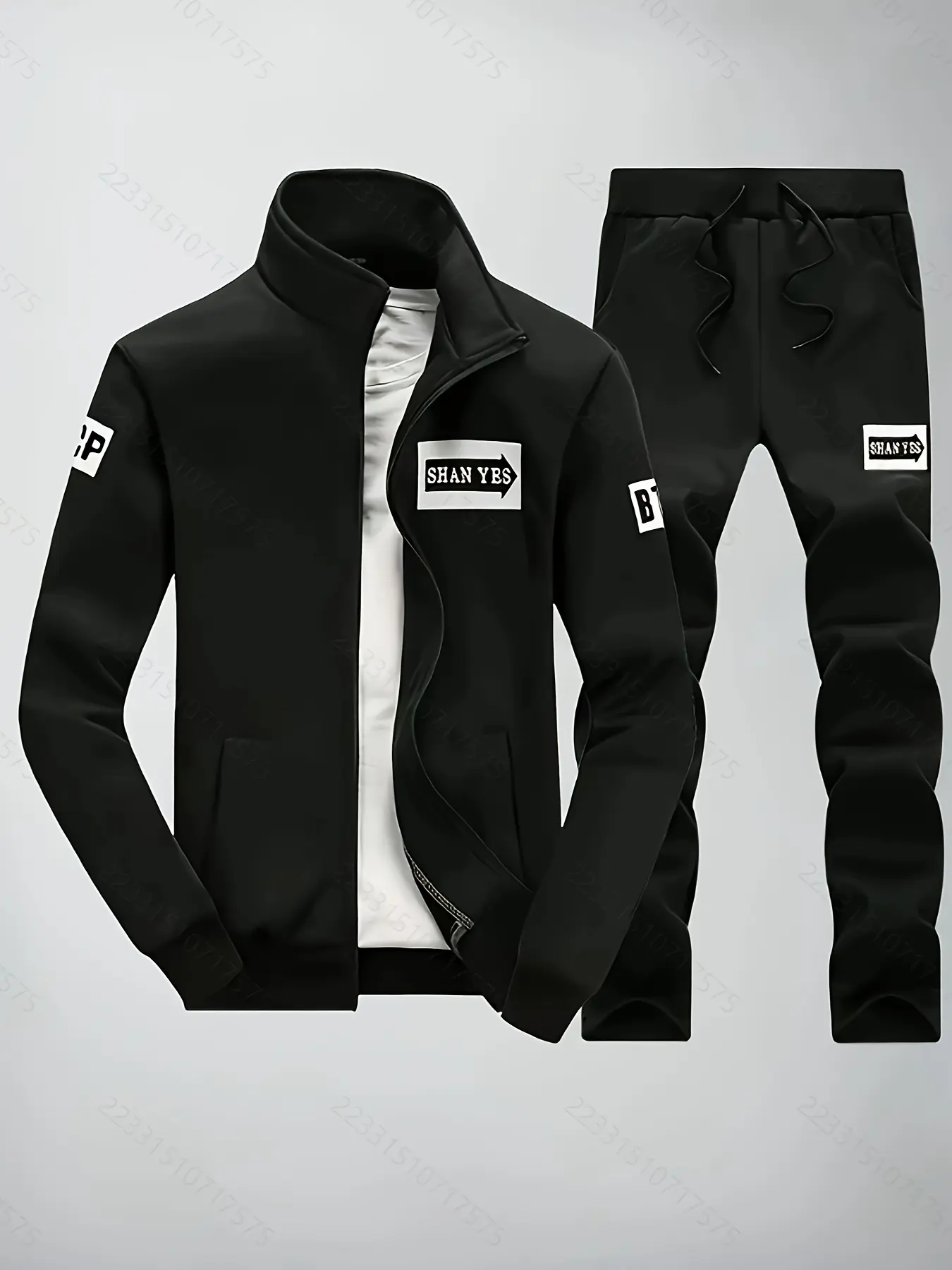 Men's Fashion Cardigan Sweatshirt Casual Sports Suit