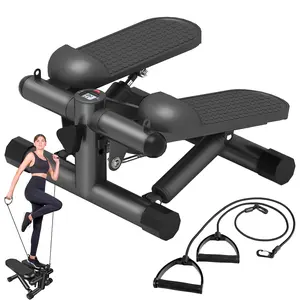 Stair-Style Home Fitness Stepper Mini Size with Resistance Bands for Full Body Cardio Compact Design for Small Areas Ideal for Home Enthusiasts