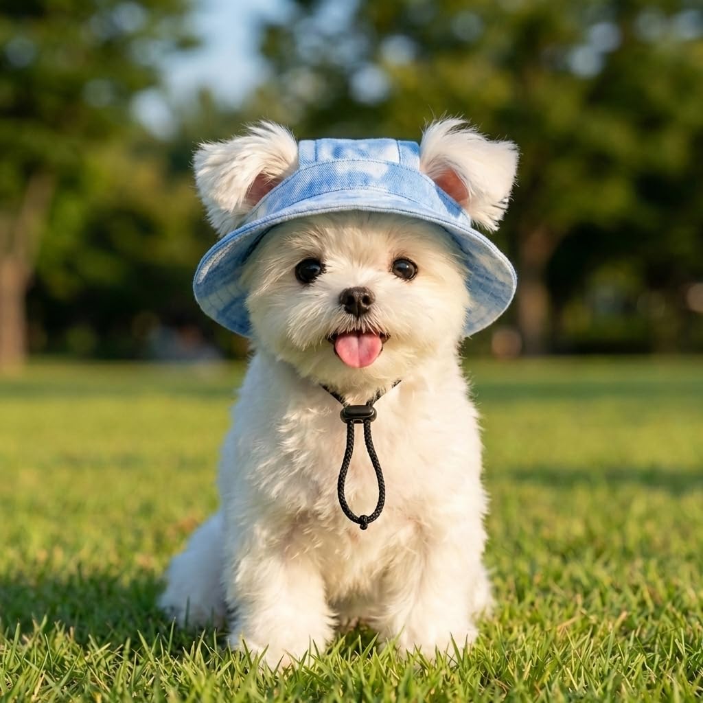 Dog and Cat Sun Hat with Ear Holes | Summer Pet Sun Protection Cute Hat, Adjustable Outdoor Travel Sun Protection Sport Hat for Cats and Dogs(Blue S/M/L) Dog and Cat Sun Hat with Ear Holes | Summer Pet Sun Protection Cute Hat, Adjustable Outdoor Travel Sun Protection Sport Hat for Cats and Dogs(Blue S/M/L)
