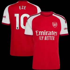 Unisex Soccer/Football Champions Language Arsenal Club Eberechi Eze 10 Premier League 2026/27 Home Replica Jersey - Red