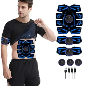 USB Rechargeable Abs Stimulator, Electric Abdominal Muscle Trainer, Ab Toning Belt for Men & Women, Home Gym Fitness Equipment, Gym Enhancer