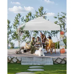 10x10ft Pop Up Canopy Replacement Top with Silver Coated, Waterproof, UV Protection, for Outdoor, Garden, Lawn, Balcony Sun Shade (Top Only)