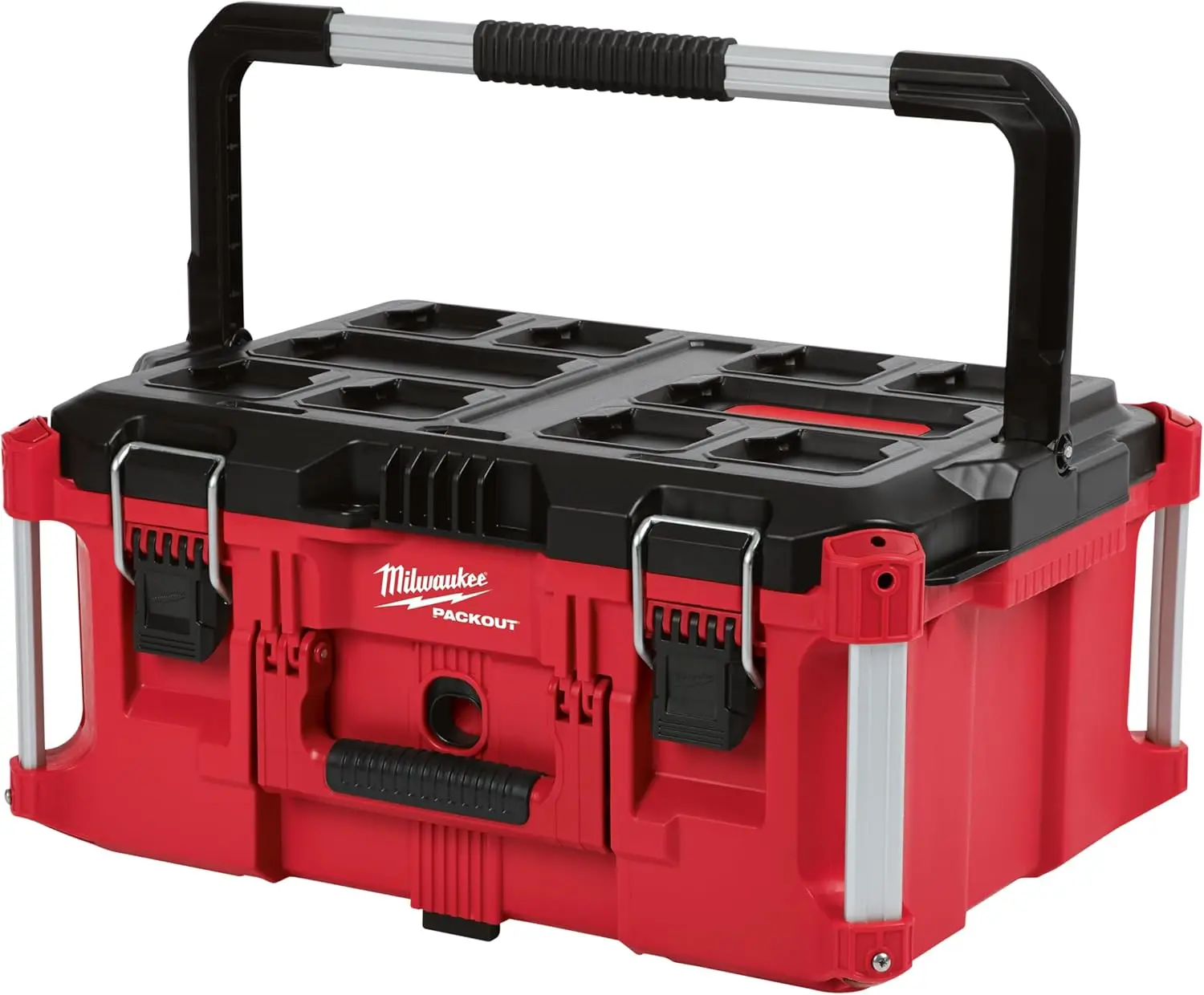 PACKOUT Large Polymer Tool Box, Black/Red, 22 in W x 16-1/4 in D x 11 in H