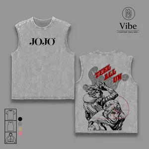 Johnny Joestar x Gyro Zeppeli Tee Washed – JoJo’s Bizarre Adventure Steel Ball Run Part 7 Vintage Retro Washed Heavy Cotton Oversized Anime Manga T-Shirt, Tank Top, Double Printed Western Race Retro Unisex Streetwear Graphic Top
