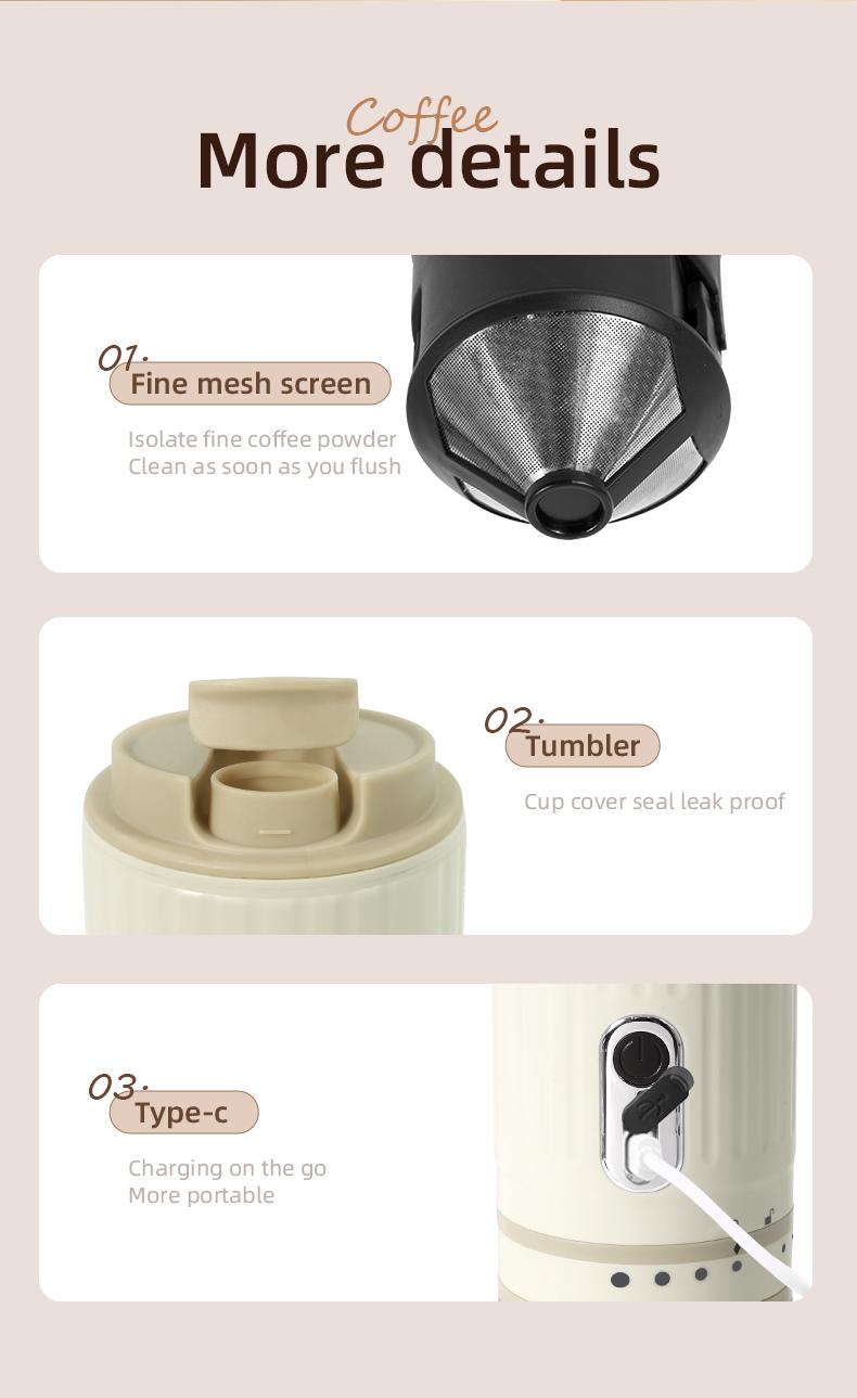 Portable Coffee Machine - Household Kitchen Appliance for Coffee and Tea Brewing