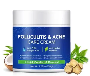 Folliculitis Treatment Cream, Acne Treatment for Face & Body, Effectively Relieves Itching, 120g