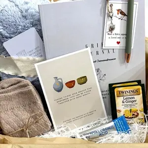 Grief Gift Box | Sympathy Care Package with Journal, Blanket & Keepsake Charm | Comfort Gift for Loss