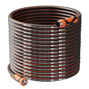 100 FT Garden Hose, Water Hose 100FT Heavy Duty x 5/8", Lightweight Flexible Water Hose with Nickel-plated Fittings, Kink-Free, Leak-Proof, Easy Storage for Yard, Lawn, Car, Male to Female