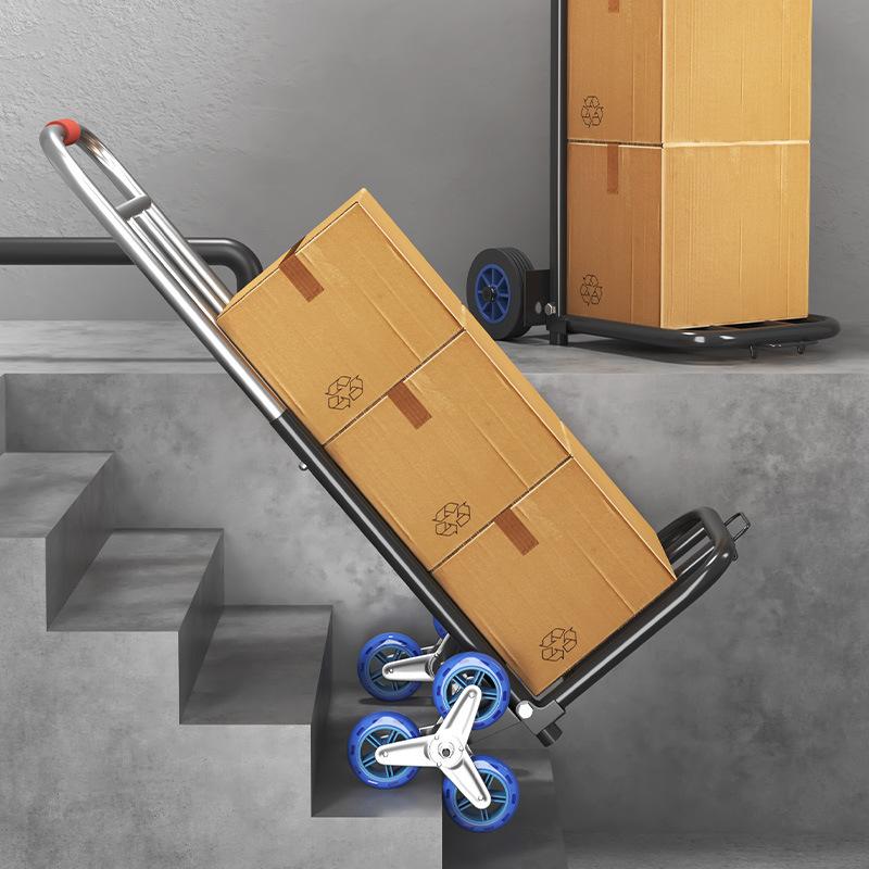 Folding Hand Truck Stair Climbing Cart Portable Luggage Dolly bear 240lbs for Travel Moving Shopping Office Sports Equipment Transport
