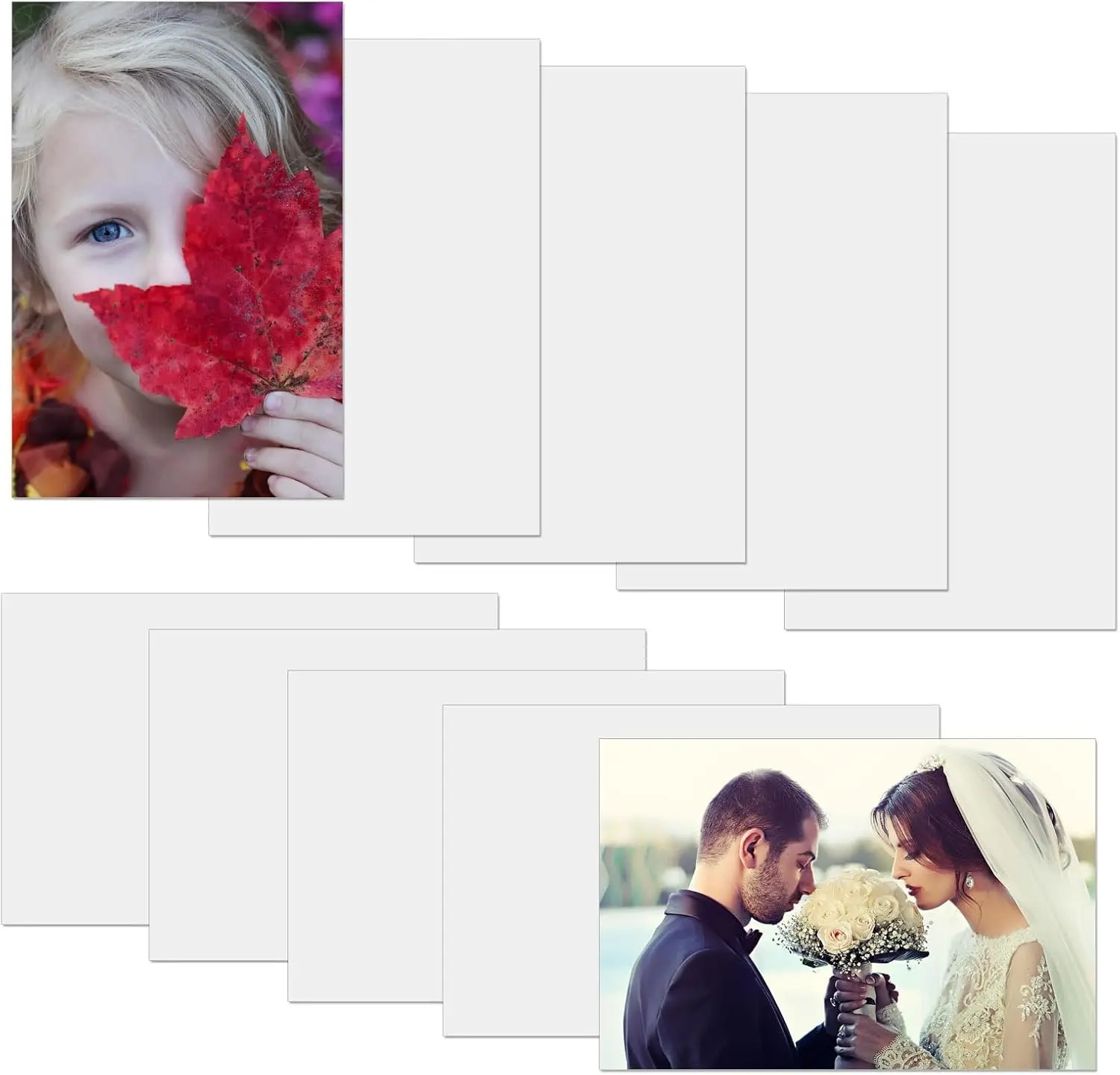 10 Pcs Sublimation Metal Photo Blanks 11"x17", Large Aluminum Sublimation Sign Blanks, 0.45mm Thick Aluminum Sheet Blank for DIY, Frame, Gifts, Wall Art, Home Decor