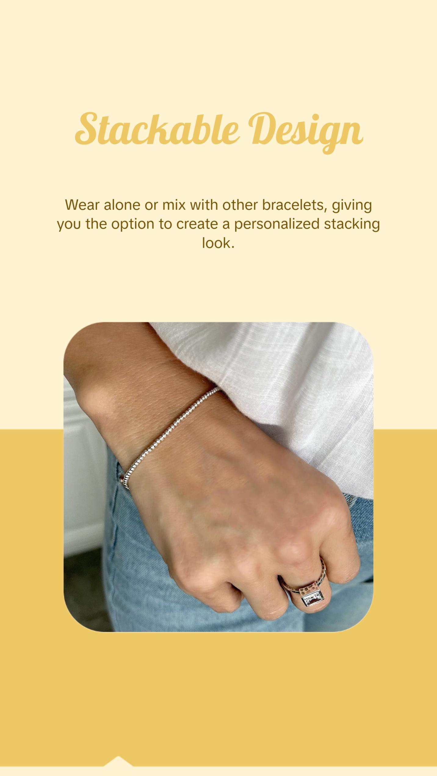 Beaded Stack Bracelet - 2mm